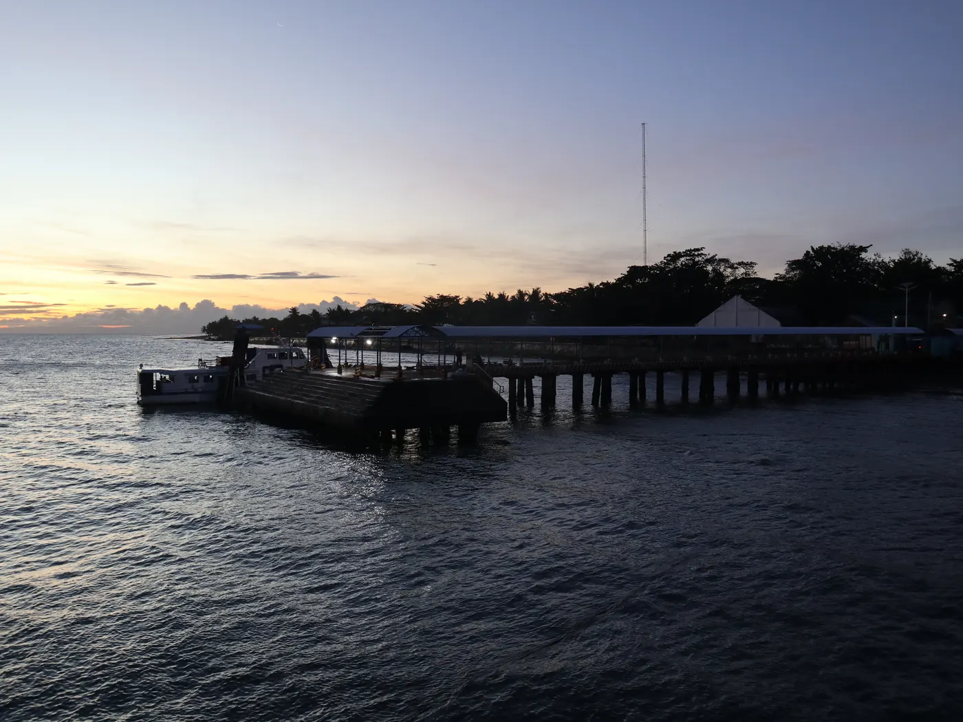Sibulan port next to Dumaguete on Negros Oriental, the arrival point of the fast craft from southern Cebu